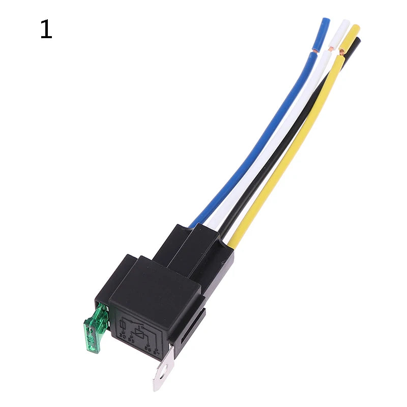 (HB05)1Pc 4 Pin 5 Pin 30A Auto Relay With Fuse Coil Voltage 12V/24V DC Relay Vehicle Rel Fused Relay