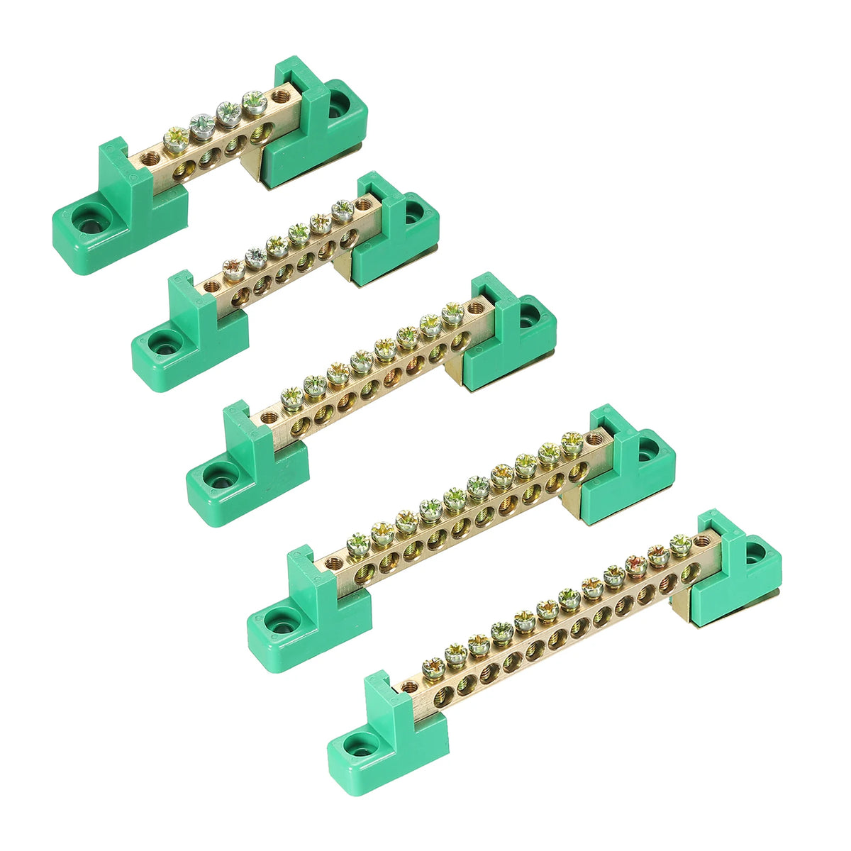 1/2/4Pcs Terminal Ground Bar Screw Block Barrier Brass 4/6/8/10/12 Positions Distribution Terminals Ground Brass Block Connector
