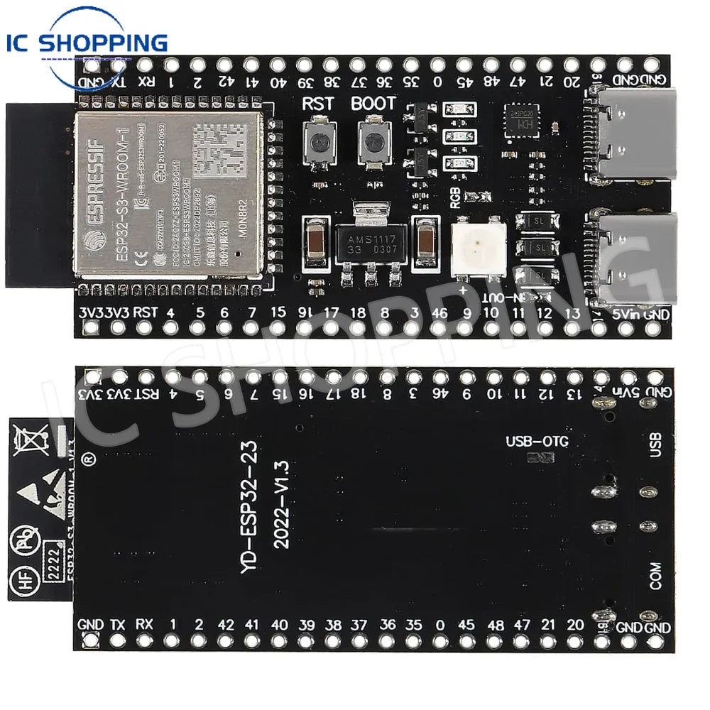 3-10PCS ESP32-S3 Development Board 44Pin Type-C WiFi BLE N16R8 16MB Flash 8MB PSRAM N8R2 8MB Flash 2MB PSRAM