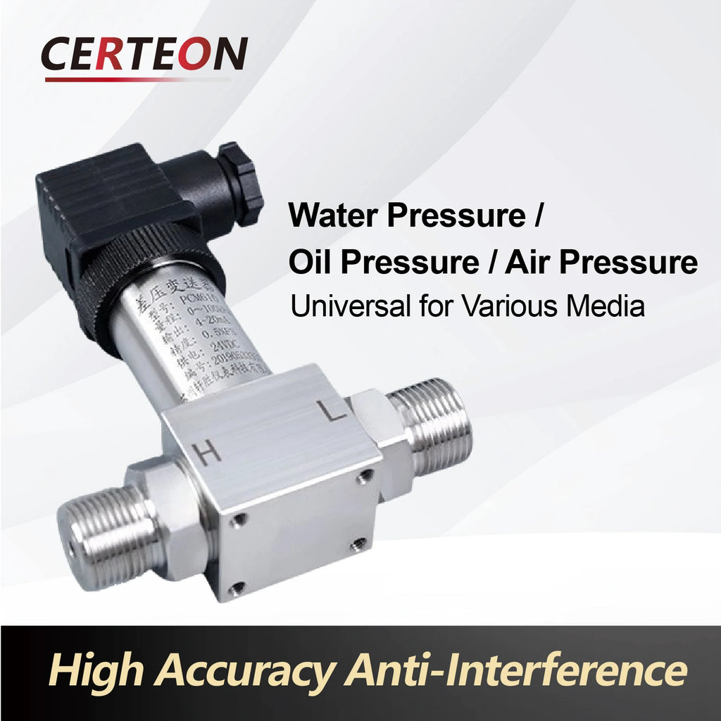 HTP‑610 Compact Differential Pressure Transmitter Diffused Silicon Sensor RS485/Analog Output ‑10kPa‑100MPa G1/4 G1/2