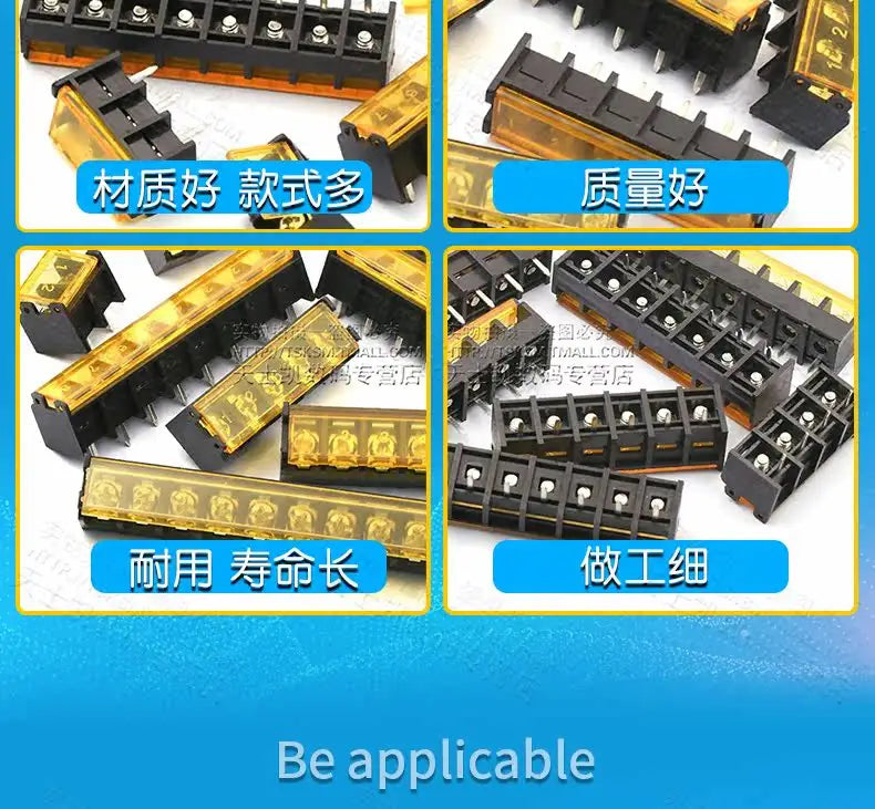 2pcs HB9500-2P 3P 4P 5P 6P 7P 8P 9P 10Pin PCB Screw Terminal Block Connector HB-9500 300V 30A Lid Barrier Terminal 9.5MM Pitch