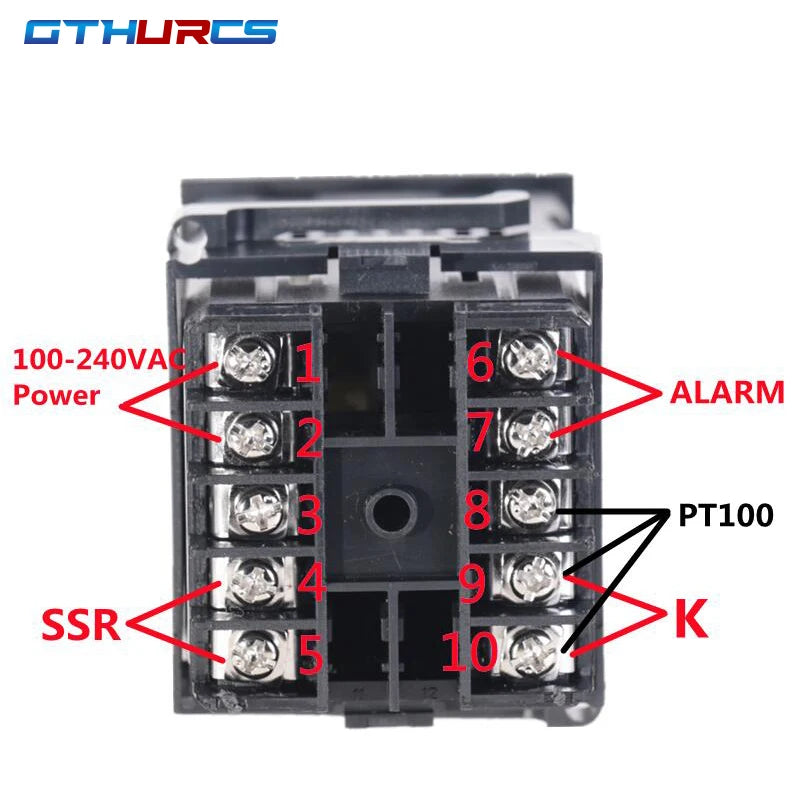 REX-C100 Digital RKC PID Thermostat Temperature Controller digital REX-C100/ 40A SSR Relay/K Thermocouple Probe/heat sink