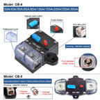 Circuit Breaker Reset Fuse 12v 24v 48v DC 20A-300A 250A Solar Fuse Car Boat Audio Manual Power Protect Fuse Resettable Insurance