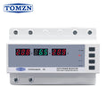 TOMZN Dual Power Automatic Transfer Switch Relay Over Under Voltage Current Protection with LED Display and Overload Cut Off