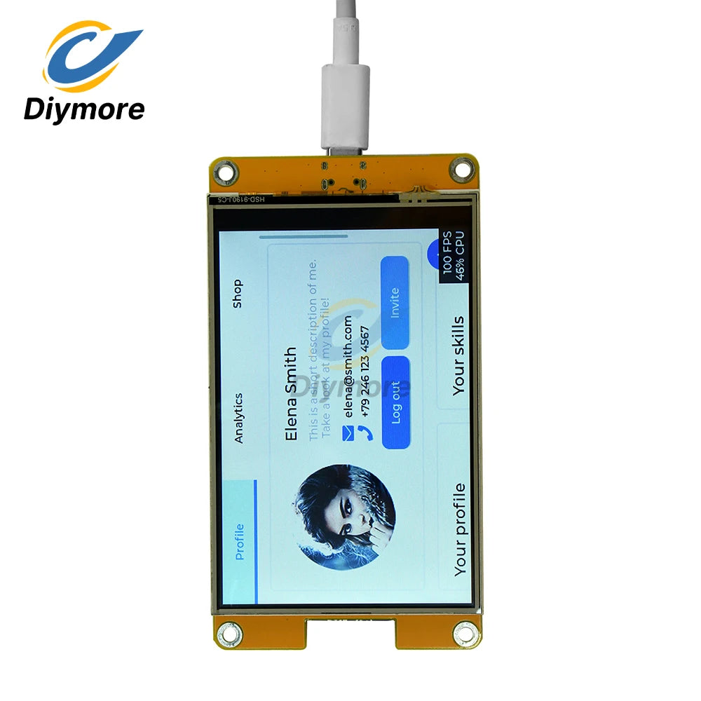 4.0-Inch Touch Screen ESP32 WiFi Bluetooth Development Board 320x480 Resolution ST7789 Driver ESP32-32E Module Type-C