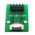 1PC FPC Connector 10PIN Flexible Cable Adapter Board FFC To 2.54mm Straight Plug Soldered With 0.5mm Spacing Socket PCB