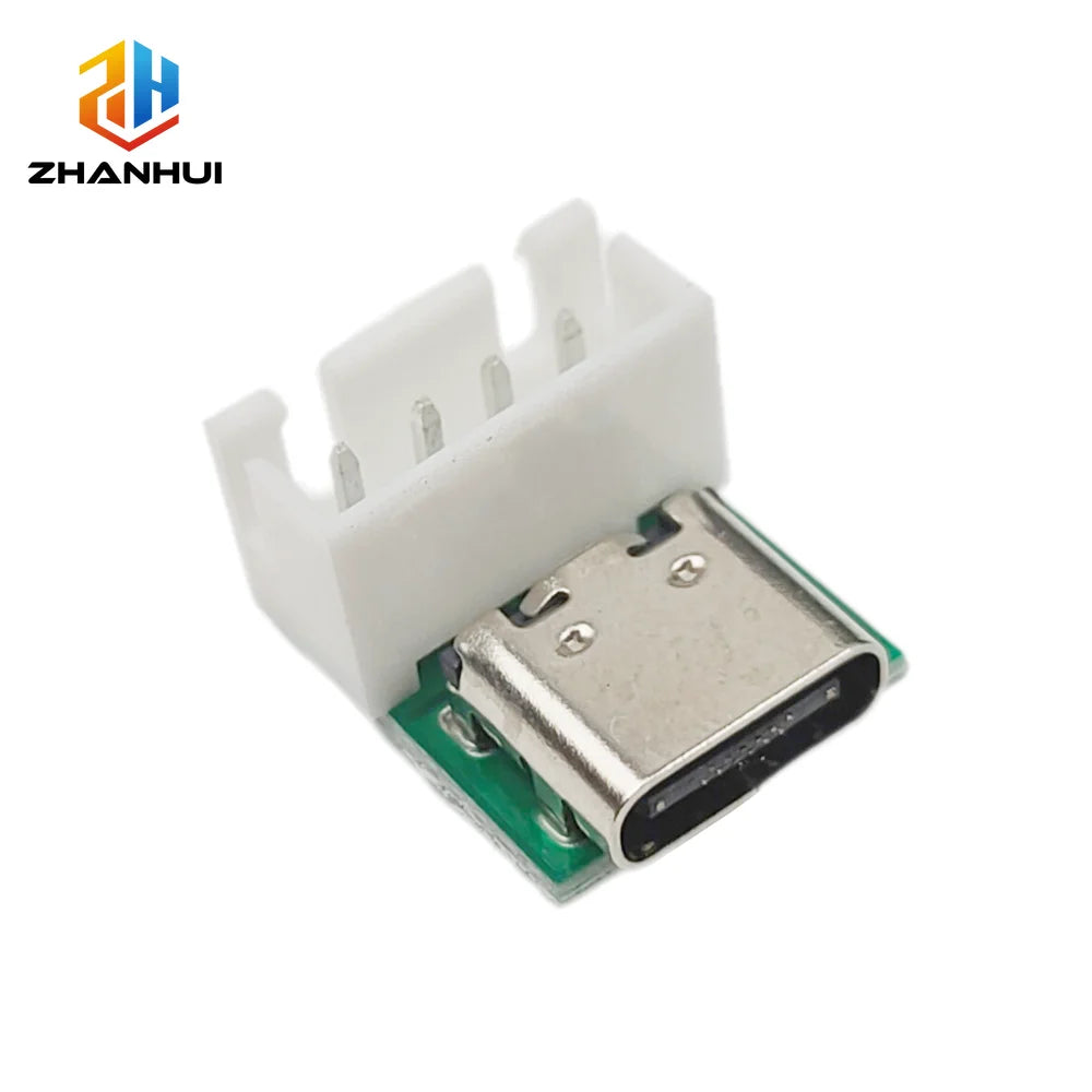2/5/10pcs Type-C 4Pin Power Adapter Board - Straight/Elbow Pin PCB Connector for Data Cable Test & Charging Module