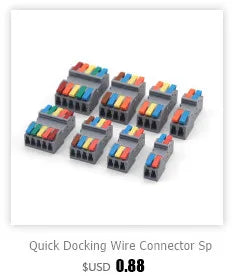 Wire Connector Electrical Terminal Blocks Splitter Led Push in Quick Connectors Conductor Cable  Junction Box 0.5-6mm²