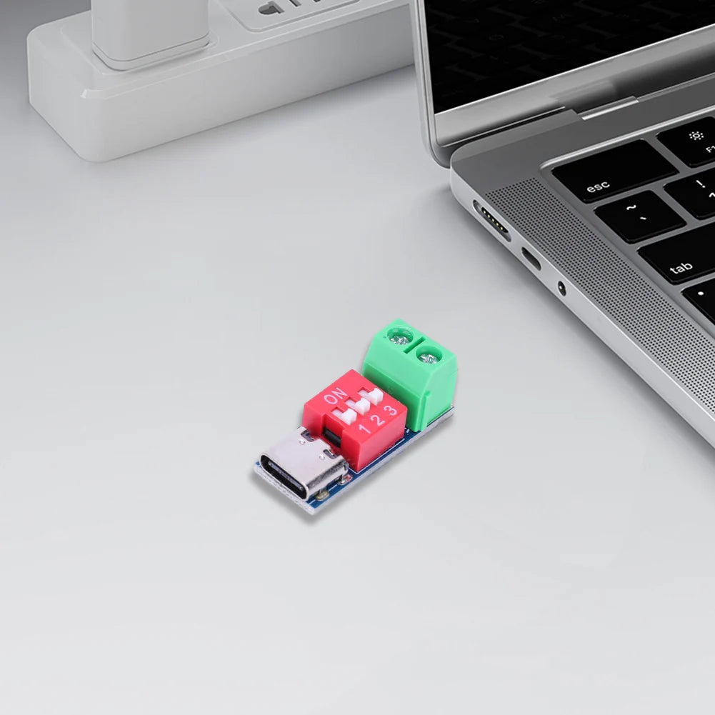 PD Trigger Module Type-C Fast Charging Test Board 5-20V Adjustable USB-C Power Detector Voltmeter for Power Bank 100W PD3.0 QC4+