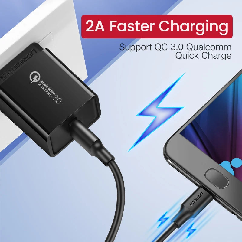 UGREEN Fast Charge Micro USB Cable for Xiaomi Redmi Note 5 Pro 4 Andriod Mobile Phone Charger Data Cable for Samsung S7 USB Cord