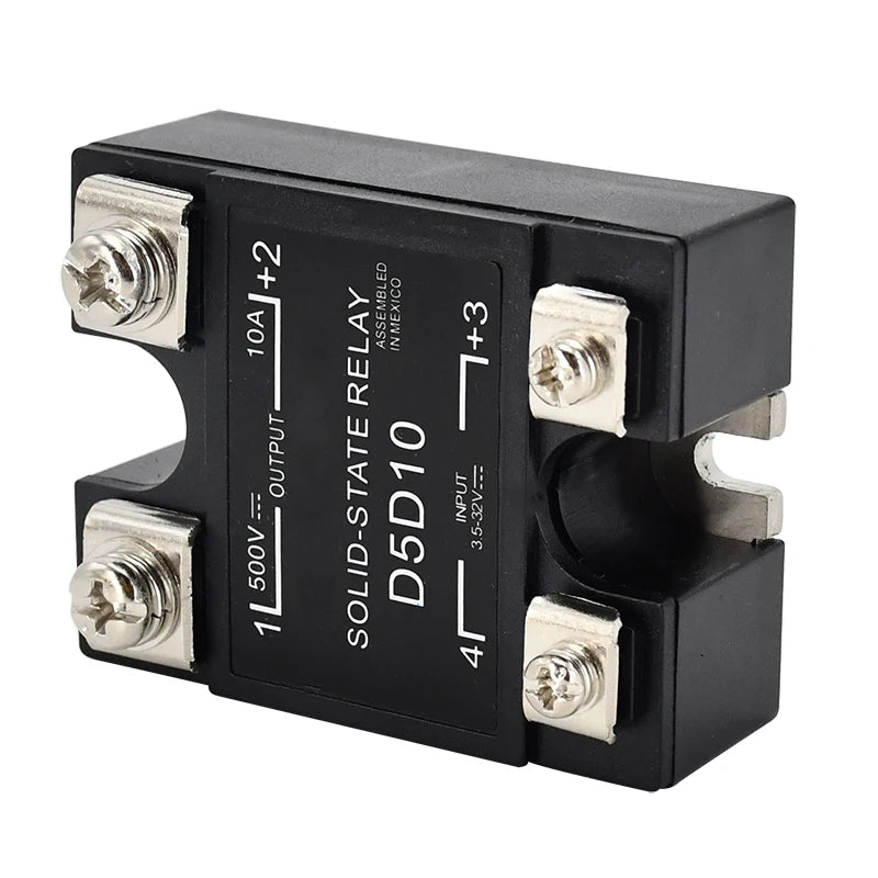 Solid State Relay Compatible with Crydom D5D10 SSR Input 3.5-32VDC Output 500VDC 10A