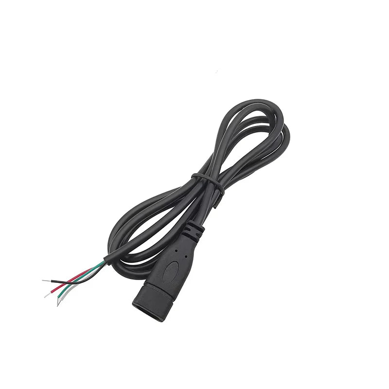 1/3/5Pcs 2 Wire 4 Wire  Type C USB Male Female Power Supply Cable Welding Connector USB-C Cable Extension DIY Repair 0.3M 1M 2M