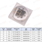 3W 3535 Deep Infrared IR High Power LED Light Source Band 660nm 700nm 730nm 740nm 800nm 850nm 940nm 1050nm Lamp Beads