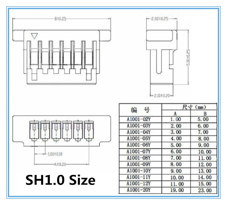 SH1.0/JST1.25/ZH1.5/PH2.0/XH2.54 to Dupont 2.54 Connecter Female Dupont Line 20cm Electronic Extension Wire Conversion Cable
