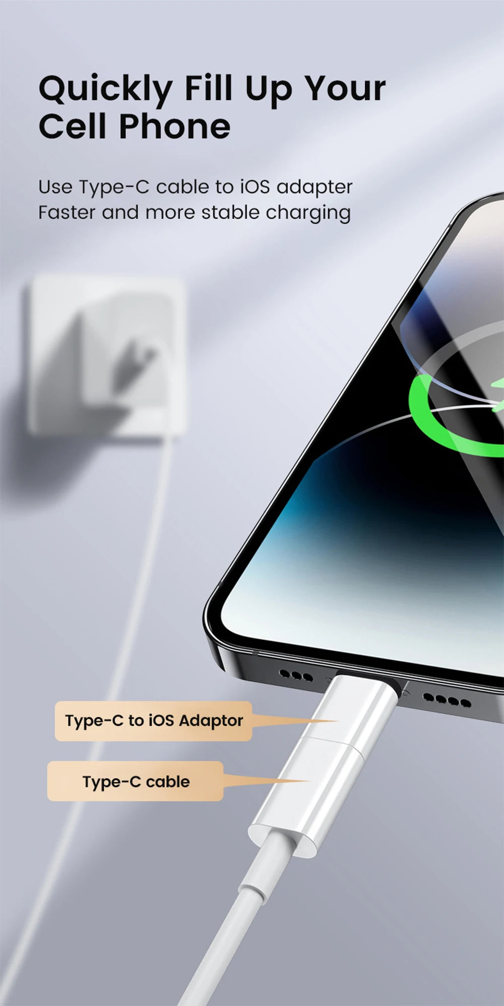 2PCS USB C To Lightning Adapter Lightning Female to Type C Male Converter High Speed Charging Connector For iPhone 15 16