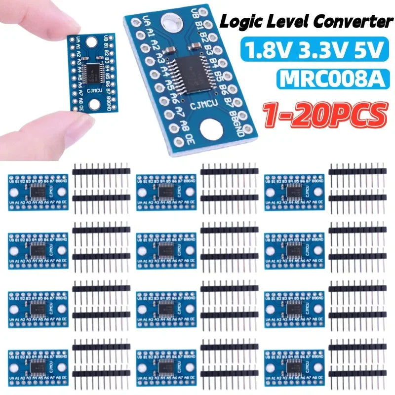 1-20PCS TXS0108E Logic Level Shifter TTL Bi-Directional Module 3.3V 5V 8 Channel High Speed Mutual Converter Module for Arduino
