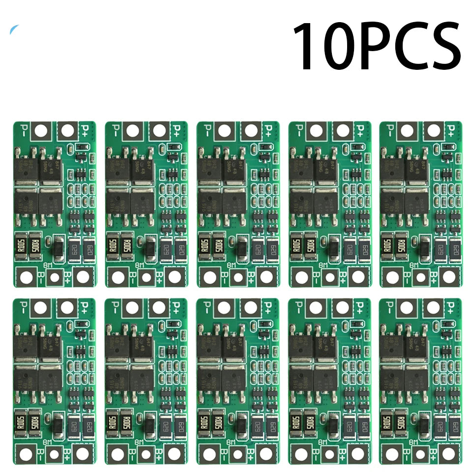 1-10PCS 2S 3.2V 3.7V 10A LiFePO4 Battery Protection Board, 6.4V 7.3V BMS with Balancing for 32650 18650 3.2V Battery Pack DIY