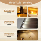 Three-color remote control induction night light can be used for wine cabinets, wardrobes, stairs, display cabinets, kitchens
