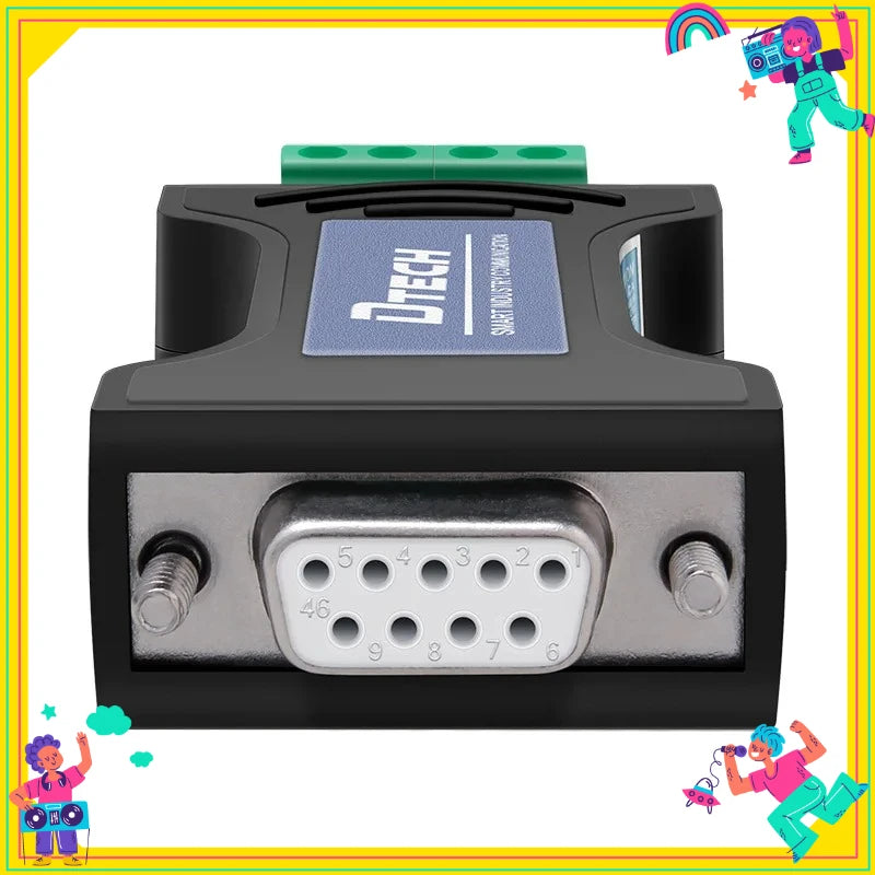 1PCS  Industrial 232 To 485 Converter, Passive Bidirectional RS485 To RS232 Protocol Adapter, Serial Port Converter