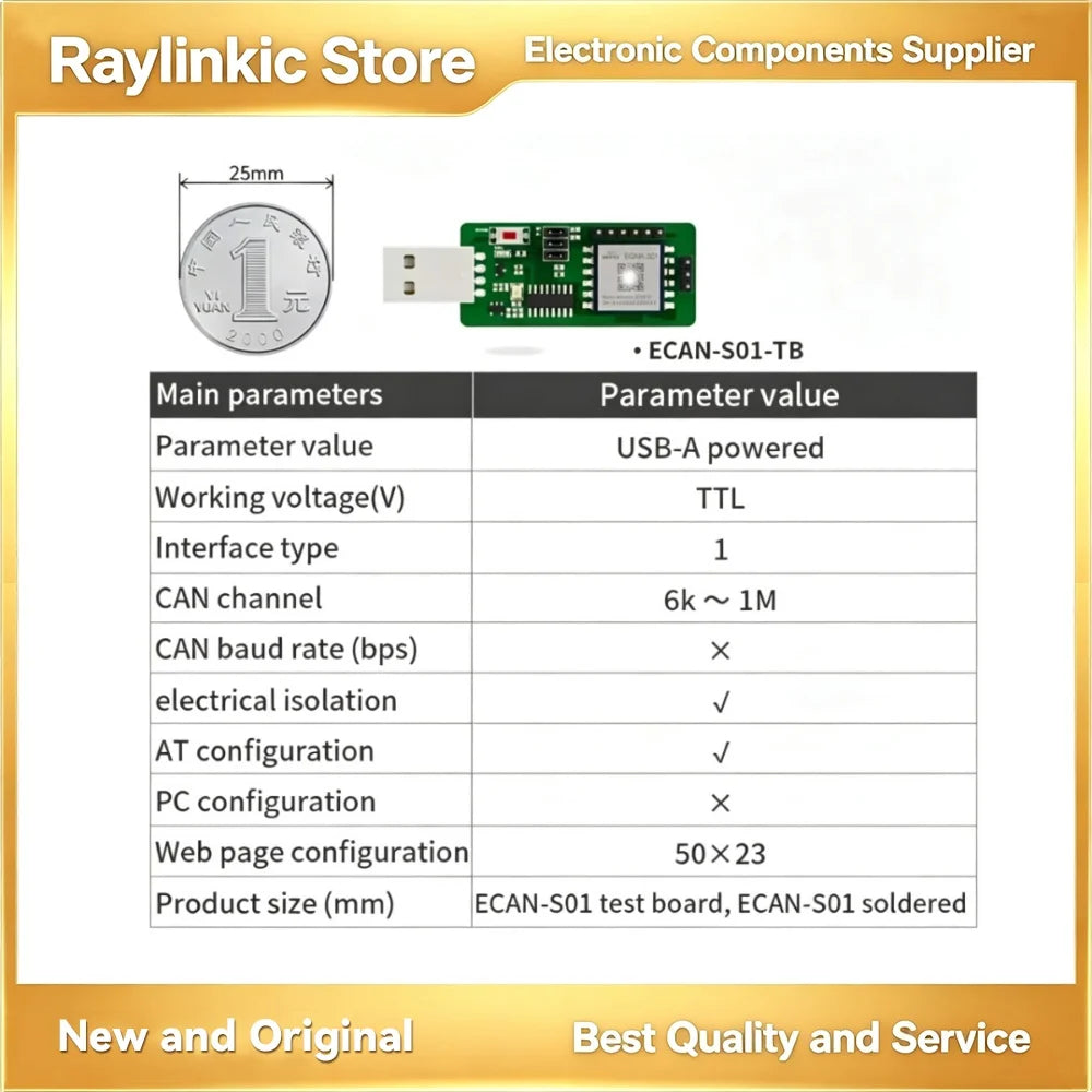 ECAN-S01 ECAN-E02 CAN Protocol Converter CAN to TTL/RS485/RS232/RS422/Ethernet/WiFi AT Command EBYTE ECAN Series Modbus TCP UDP