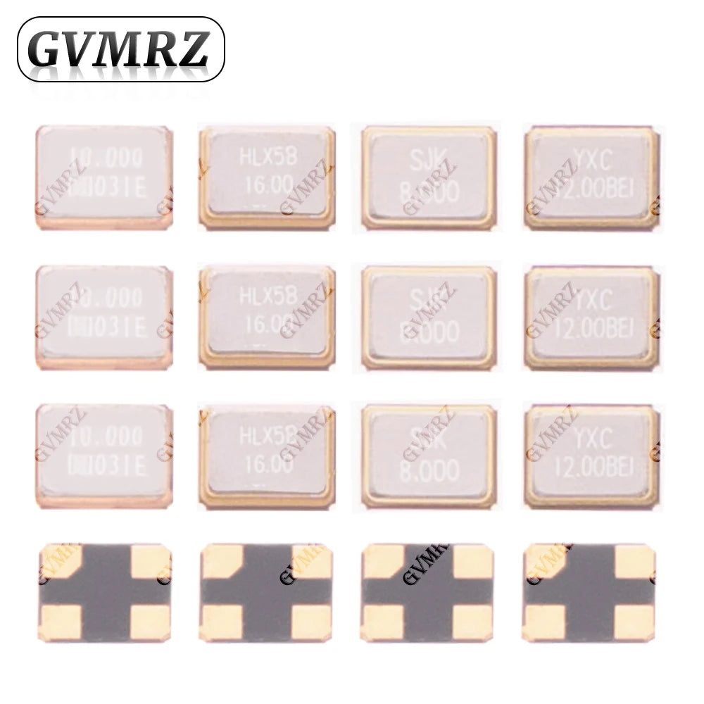 10PCS 32Mhz 40Mhz 48Mhz SMD 4P 3225 Passive crystal oscillator  8Mhz  16Mhz 20Mhz 24Mhz 25Mhz 26Mhz 27Mhz 30Mhz