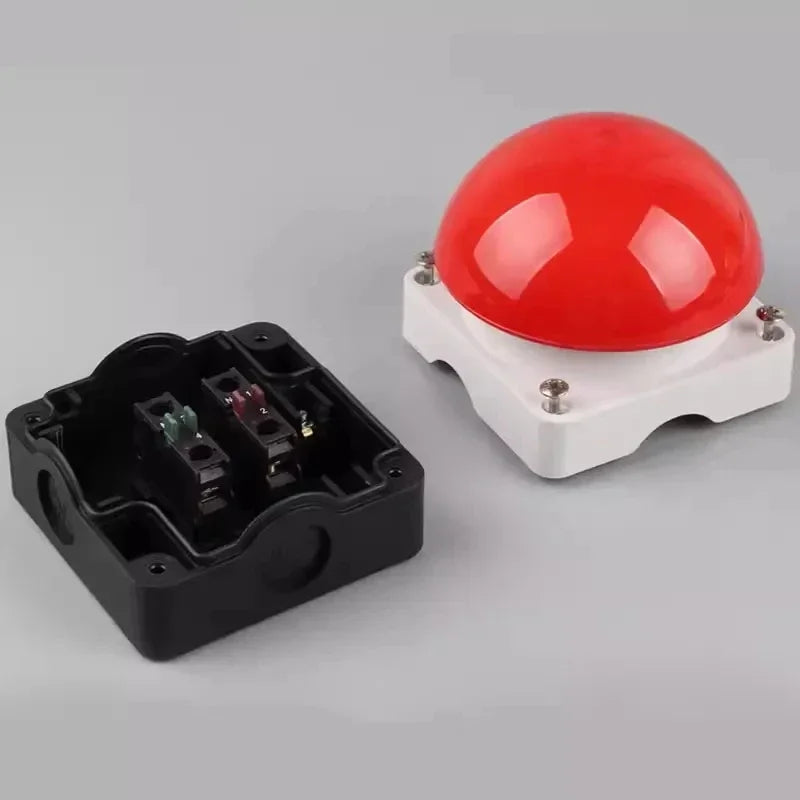 1/5/10 Pcs Large Mushroom Head Button Switch IP67 Watproof FAK - R/KC11/I 1NO+1NC Emergency Stop Self Reset Handle Foot Push