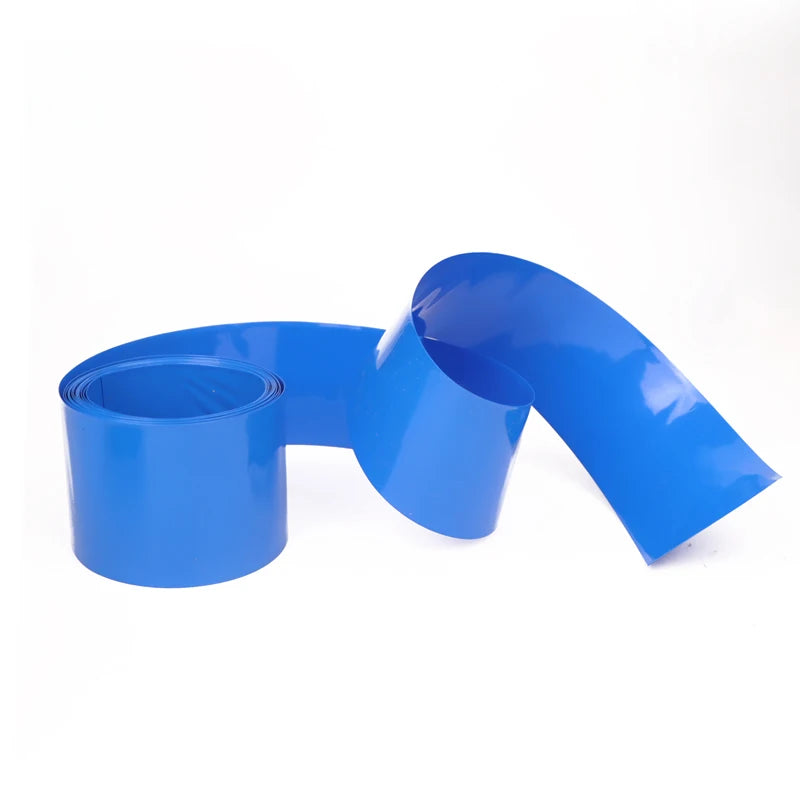1 Meter Blue PVC Heat Shrink Tube Pack 18650 Lipo Battery Width 17mm ~ 350mm Insulated Film Wrap lithium Case Cable Sleeve
