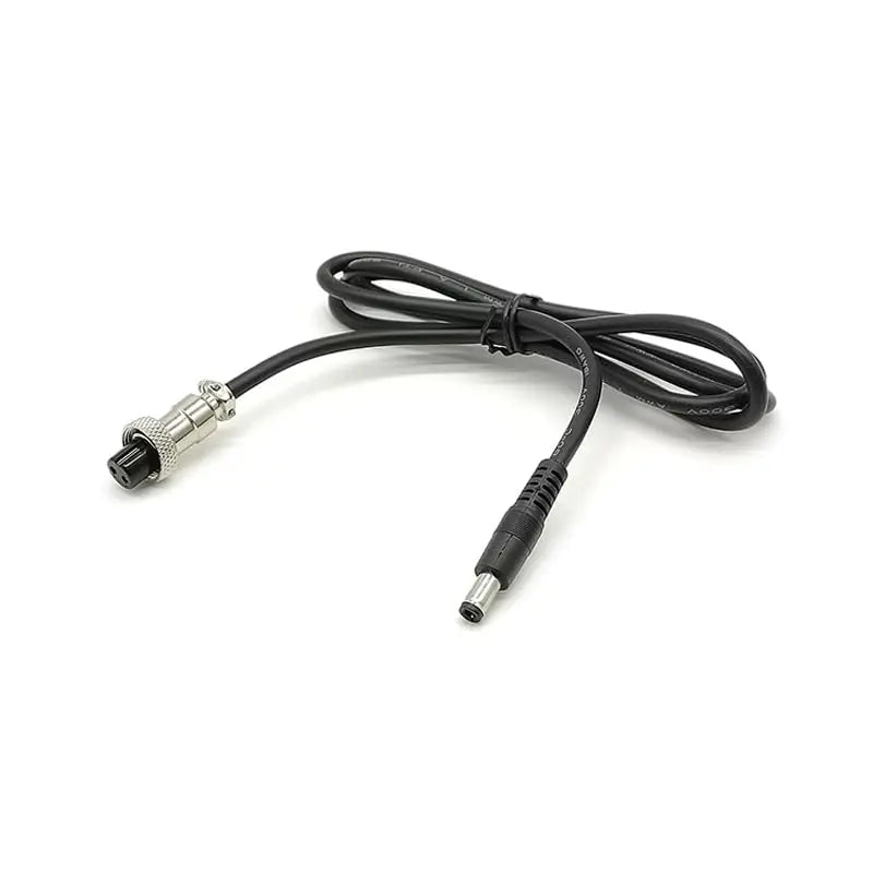 GX12 2 Pin Female Connector to DC5.5 * 2.5 Cable 1M - 10A Straight Power Cable for Aviation Audio & Industrial Applications