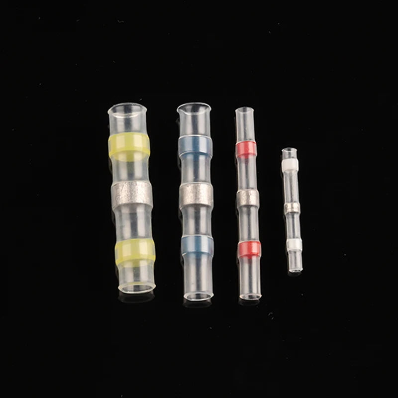 50/100/120/150/250/400Pcs Boxed Heat Shrink Tin Butt Connectors Waterproof Solder Seal Sleeve Splice Terminals 26-10AWG 0.25-6mm