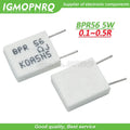 100pcs BPR56 5W  0.1R 0.15R 0.22R 0.25R 0.33R 0.5R Non-inductive Ceramic Cement Resistor 0.1 0.15 0.22 0.25 0.33 0.5 ohm