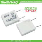 10pcs 5W 10W BPR56 Cement resistance 0.1 ~ 10k ohm 0.33R 1R 10R 100R 0.22 0.33 1 10 100 1K 10K ohm Cement resistor