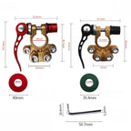 2Pcs Car Battery Terminal Connectors Quick Release Disconnect 12V 24V Positive Negative Battery Cable Ends for SAE/JIS Type Car