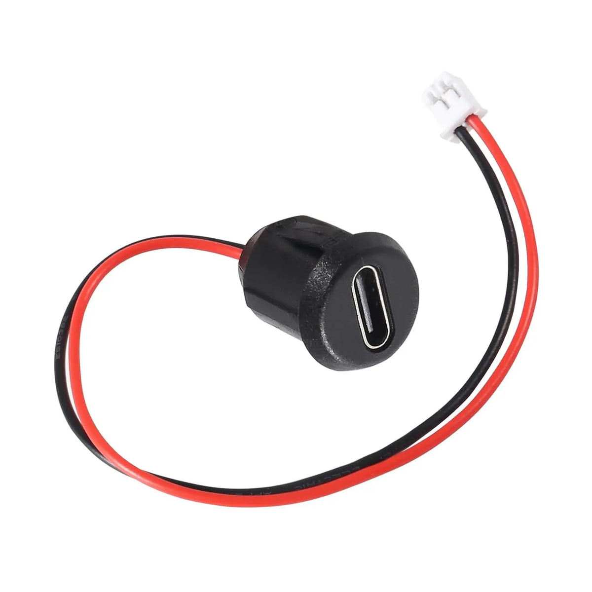 10pcs USB-C Female to Male Charger Jacks Chassis Crimp Connectors Black Round Direct Watersafe Port