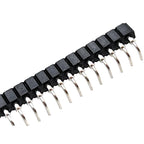 20pcs 1x40P 2.54mm Round Hole Male Tin Gold Female Pin Header Single Row 0.1" Breakable PCB IC Crystal Transistor Socket