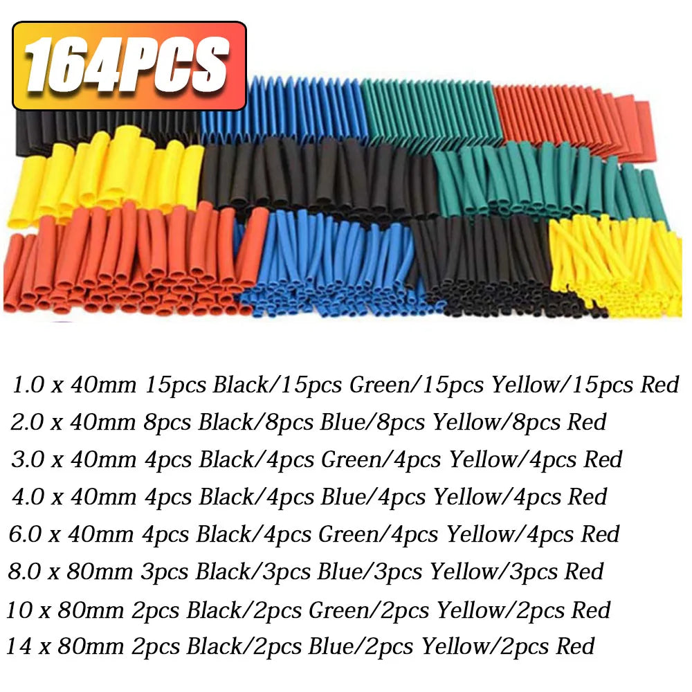 127-1160 Heat-shrink Tubing Thermoresistant Tube Heat Shrink Wrapping Kit Electrical Connection Wire Cable Insulation Sleeving