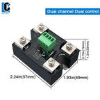 LCTC Solid State Relay SSR 10A 25A 40A DC To AC Single Phase Dual Channel Single Control Or Dual Channel Dual Contro 24-480VAC