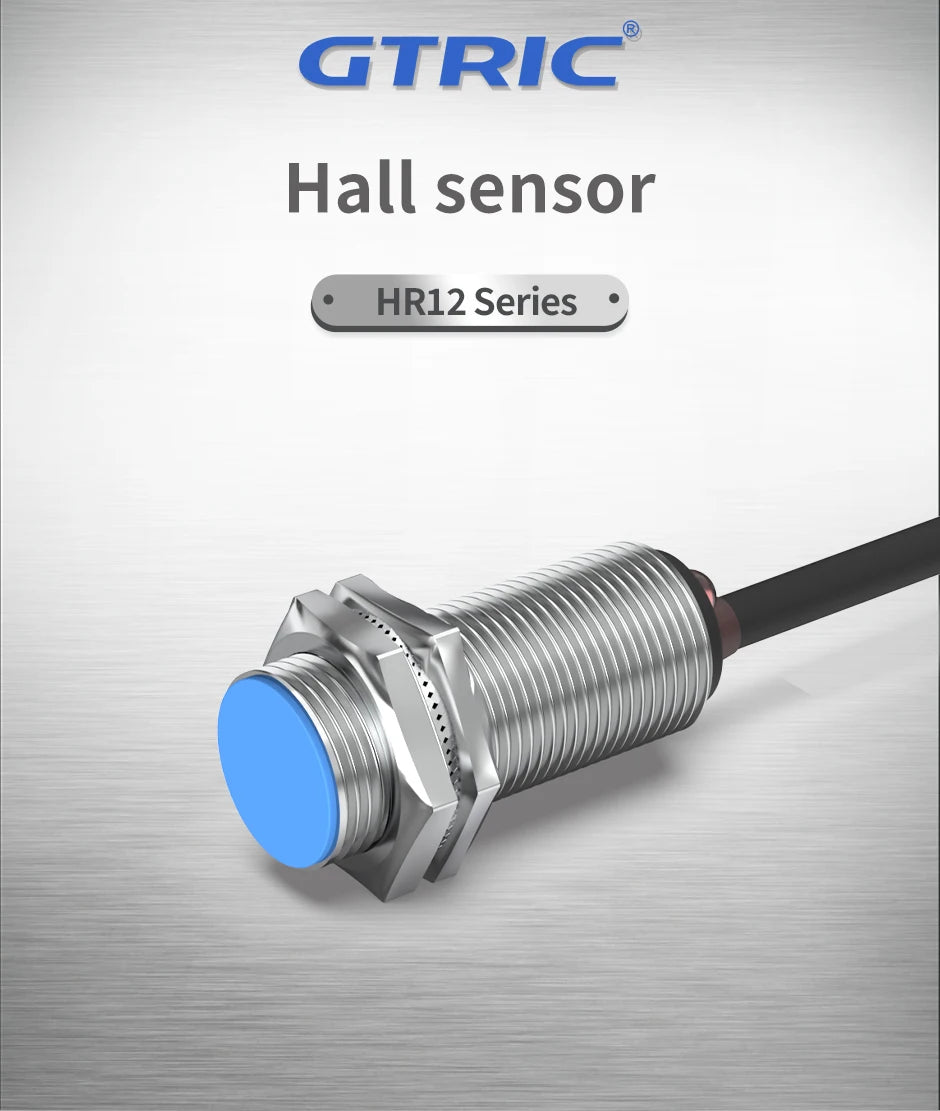 GTRIC Hall Effect Magnetic Proximity Sensor Switch NJK5002C Series M12 Sensing Distance 10mm DC10-30V NPN PNP N or S Pole