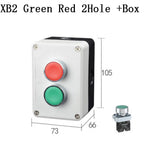 NEW XB2 Metal button switch control box start stop industrial identification symbol self reset circular emergency stop SWITCH
