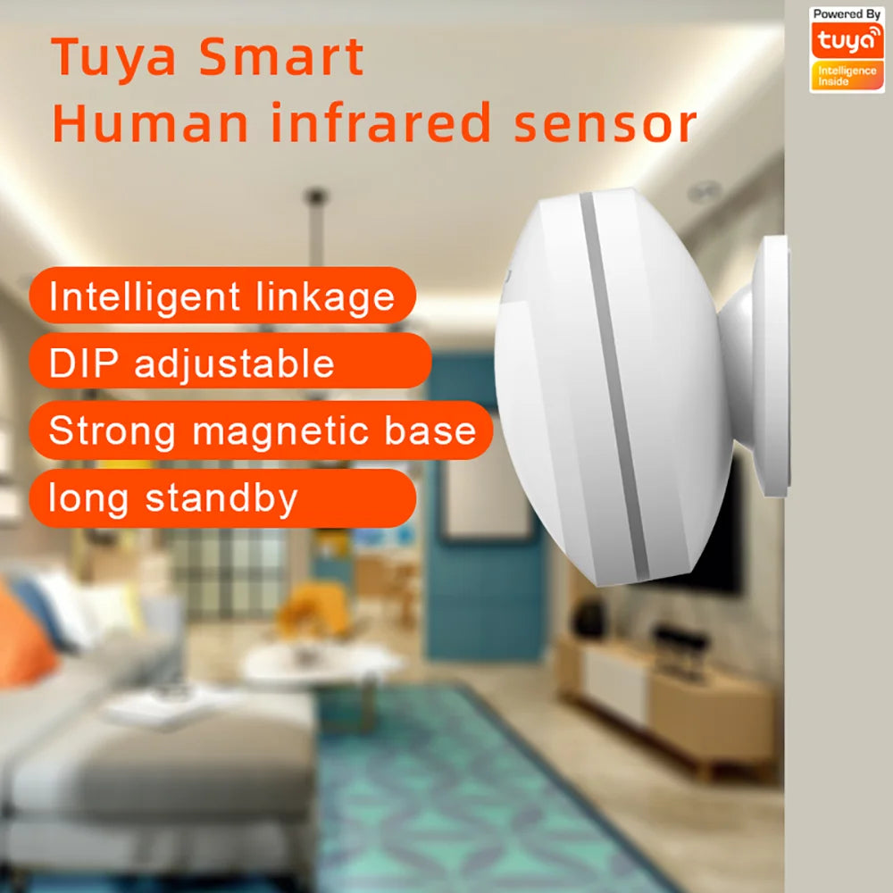 Meian Tuya Motion Sensor ZigBee 3.0 Human Body Movement Infrared Wireless Detector for Smart Home Alarm Security