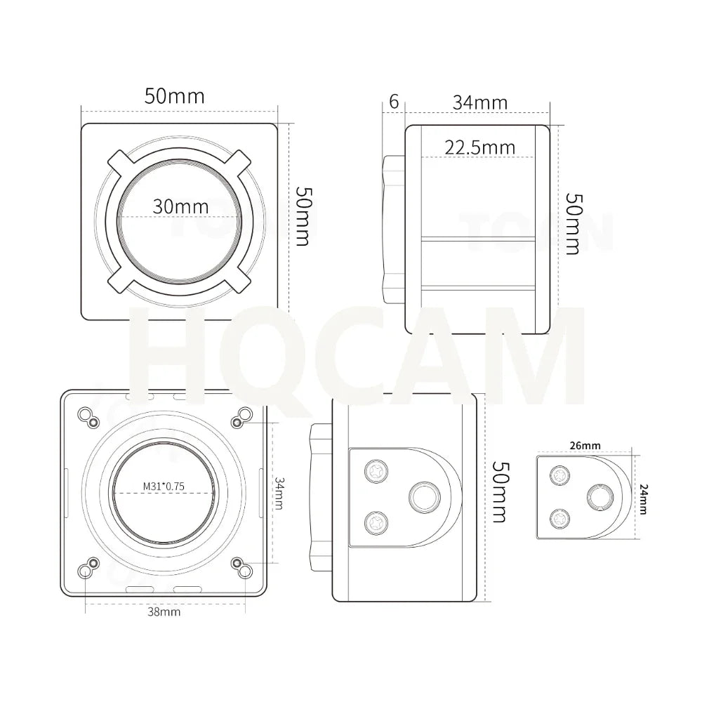 Mini Metal Box Webcam 4K 16MP High Speed Camera 1080p 720p Manual Zoom IMX298 UVC Plug Play PC USB Camera for Motion Video