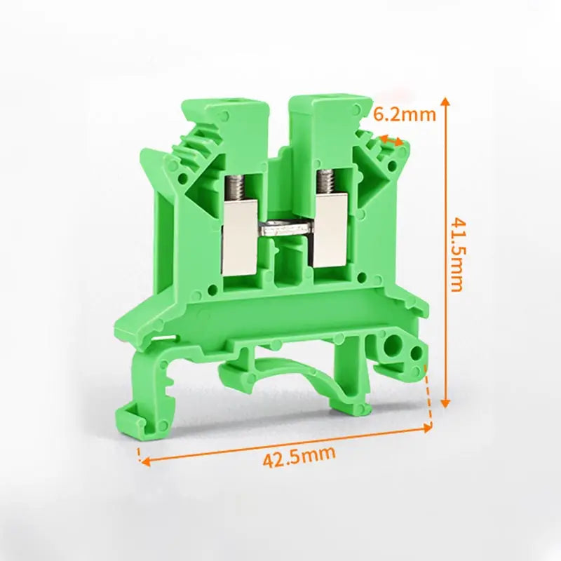 10/100pcs 7 Colors DIN Rail UK2.5B Terminal Block Clamp Connector 800V 32A UK-2.5N 2.5mm Square Universal Screw Connectors