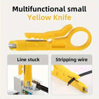 Propatch RJ45 Crimp Tool Kit All-in-One Ethernet Crimper Cat7 Cat6 Cat5 Crimping Tool with 52 Cat6 Ethernet Crimping Connectors