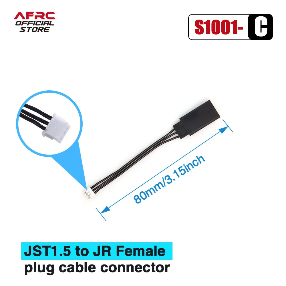 AFRC S1001 JST(ZH)1.5mm to JR Plug Cable Connector Various RC Adapter Cables JST1.0 1.5 JR Futaba for RC DIY Assembly Upgrading