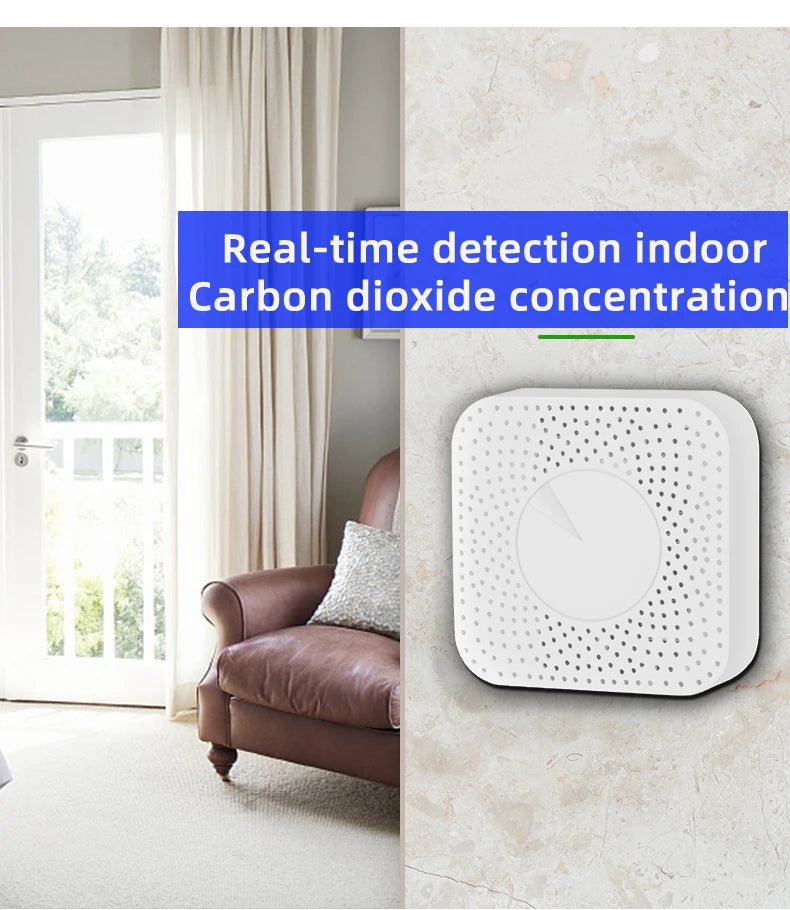 Tuya Smart WiFi/ZigBee Carbon Dioxide Meter NDIR High-Precision Real-Time Detection Intelligent Linkage Home School CO2 Detector