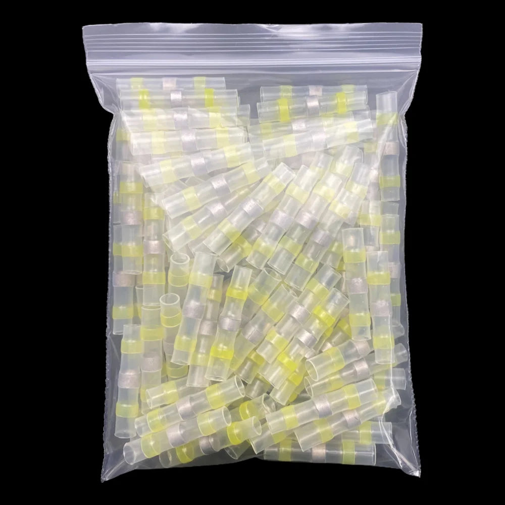 50/100/200PCS Heat Shrink Connectors Sleeve Tube Terminals Electrical Butt Splice Wire Connector Splice Solder Insulated Cable