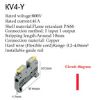 Wire Connectors Rail Type Electrical Quick Terminal Block Direct Insertion Instead Of UK ST PT Docking For Parallel Connection