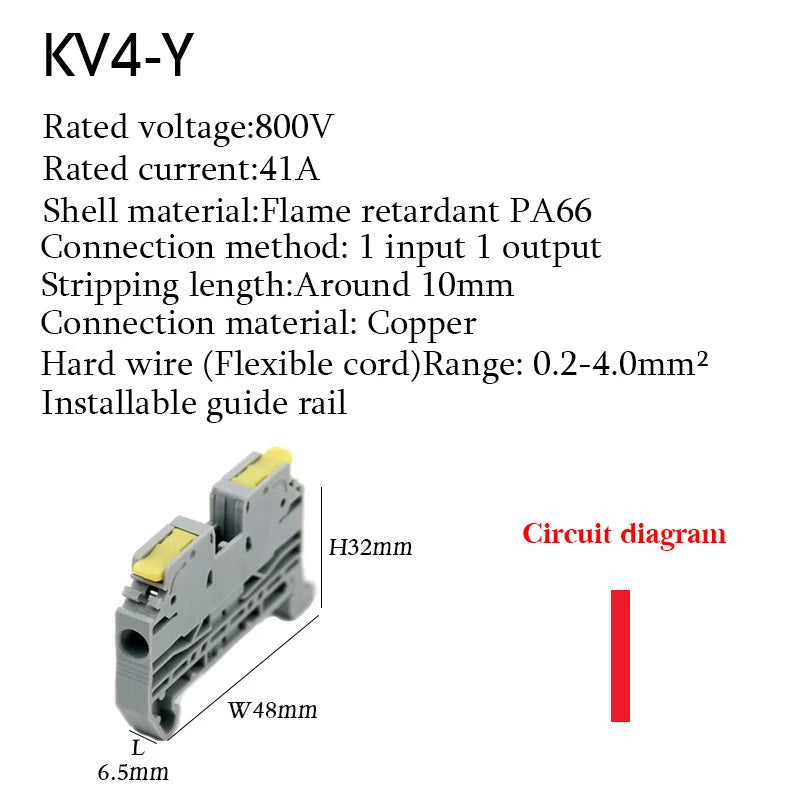 Wire Connectors Rail Type Electrical Quick Terminal Block Direct Insertion Instead Of UK ST PT Docking For Parallel Connection