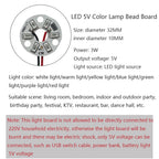 5/10 Pcs LED 3W 5V USB Light Board SMD 5730 Chip Red Green Warm White Yellow Purple Round Changing Light Source With 20 Cm Cable