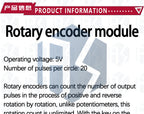 360 Degrees Rotary Encoder Module Rotary Potentiometer Analog Knob Module for Arduino KY-040 RV09 Rotary Encoder EC11 Knob Cap