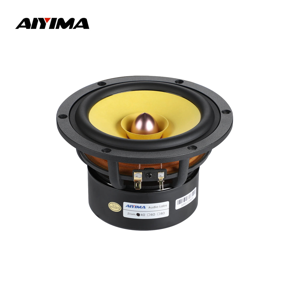 AIYIMA 1Pcs 5.25 Inch Full Range Sound Speaker 4 8 Ohm 50W Aluminum Cone Bullet Speaker Bookshelf Hifi Home Theater Loudspeaker